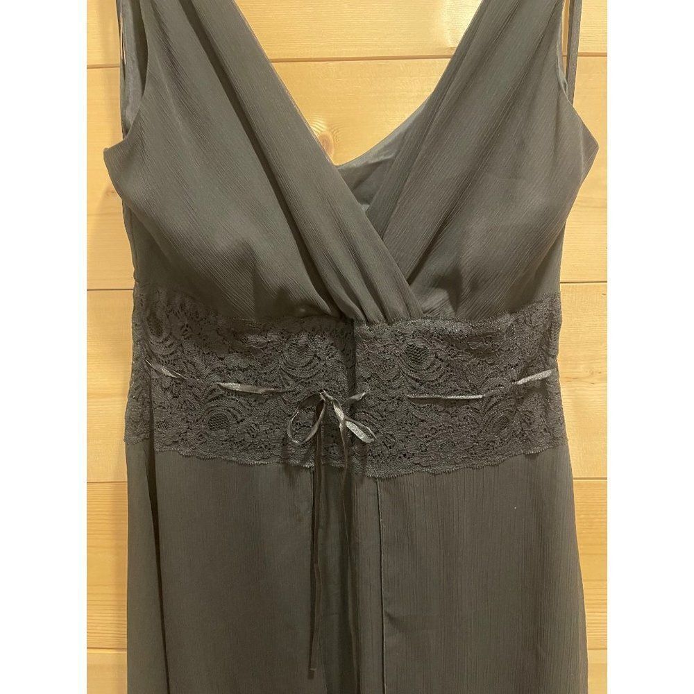 NWT Esprit Black Chiffon Dress Sz 14 - Picture 2 of 10